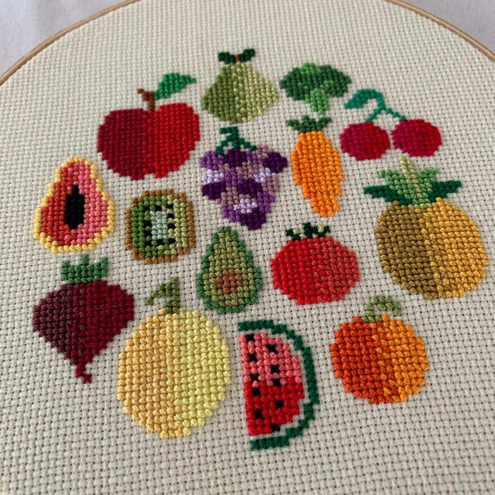 Fruits & veggies cross stitch ๐๐๐ฅฆ๐ - Picture 7 of 8